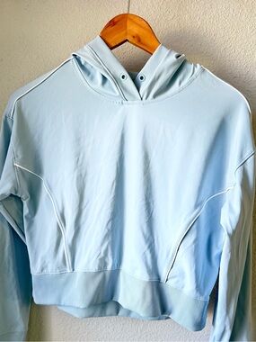 Travis Mathew Light Blue Cropped Hoodie